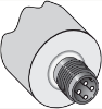 Picture of Ind.andur IME, M18, Sn=20mm, Unshielded, PNP-NO, kere 69mm, pistik M12 4-pin, SICK